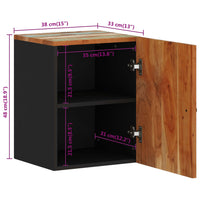 Thumbnail for Bad-Wandschrank 38x33x48 cm Altholz Massiv