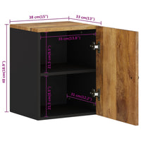 Thumbnail for Bad-Wandschrank 38x33x48 cm Massivholz Mango