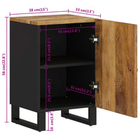 Thumbnail for Badschrank 38x33x58 cm Massivholz Mango