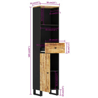 Thumbnail for Badschrank 38x33x160 cm Massivholz Mango