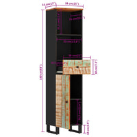 Thumbnail for Badschrank 38x33x160 cm Altholz Massivholz