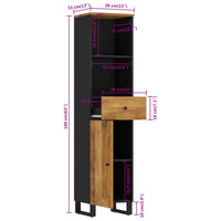 Thumbnail for Badschrank 38x33x160 cm Massivholz Mango