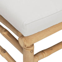 Thumbnail for Garten-Ecksofa mit Hellgrauen Kissen Bambus