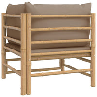 Thumbnail for Garten-Ecksofa mit Taupe Kissen Bambus