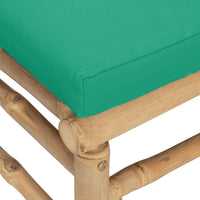 Thumbnail for Garten-Mittelsofa mit Grünen Kissen Bambus