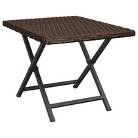 Thumbnail for Klapptisch Braun 45x35x32 cm Poly Rattan