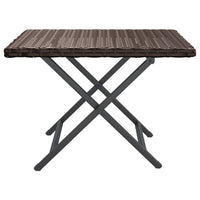 Thumbnail for Klapptisch Braun 45x35x32 cm Poly Rattan