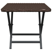 Thumbnail for Klapptisch Braun 45x35x32 cm Poly Rattan