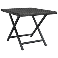 Thumbnail for Klapptisch Schwarz 45x35x32 cm Poly Rattan