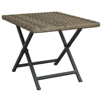 Thumbnail for Klapptisch Grau 45x35x32 cm Poly Rattan
