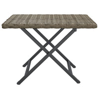 Thumbnail for Klapptisch Grau 45x35x32 cm Poly Rattan