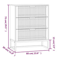Thumbnail for Sideboard Schwarz 60x30x75 cm Holzwerkstoff