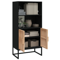 Thumbnail for Highboard Schwarz 60x35x125 cm Holzwerkstoff