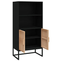 Thumbnail for Highboard Schwarz 60x35x125 cm Holzwerkstoff