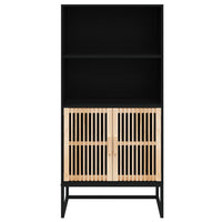 Thumbnail for Highboard Schwarz 60x35x125 cm Holzwerkstoff