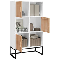 Thumbnail for Highboard Weiß 70x35x125 cm Holzwerkstoff