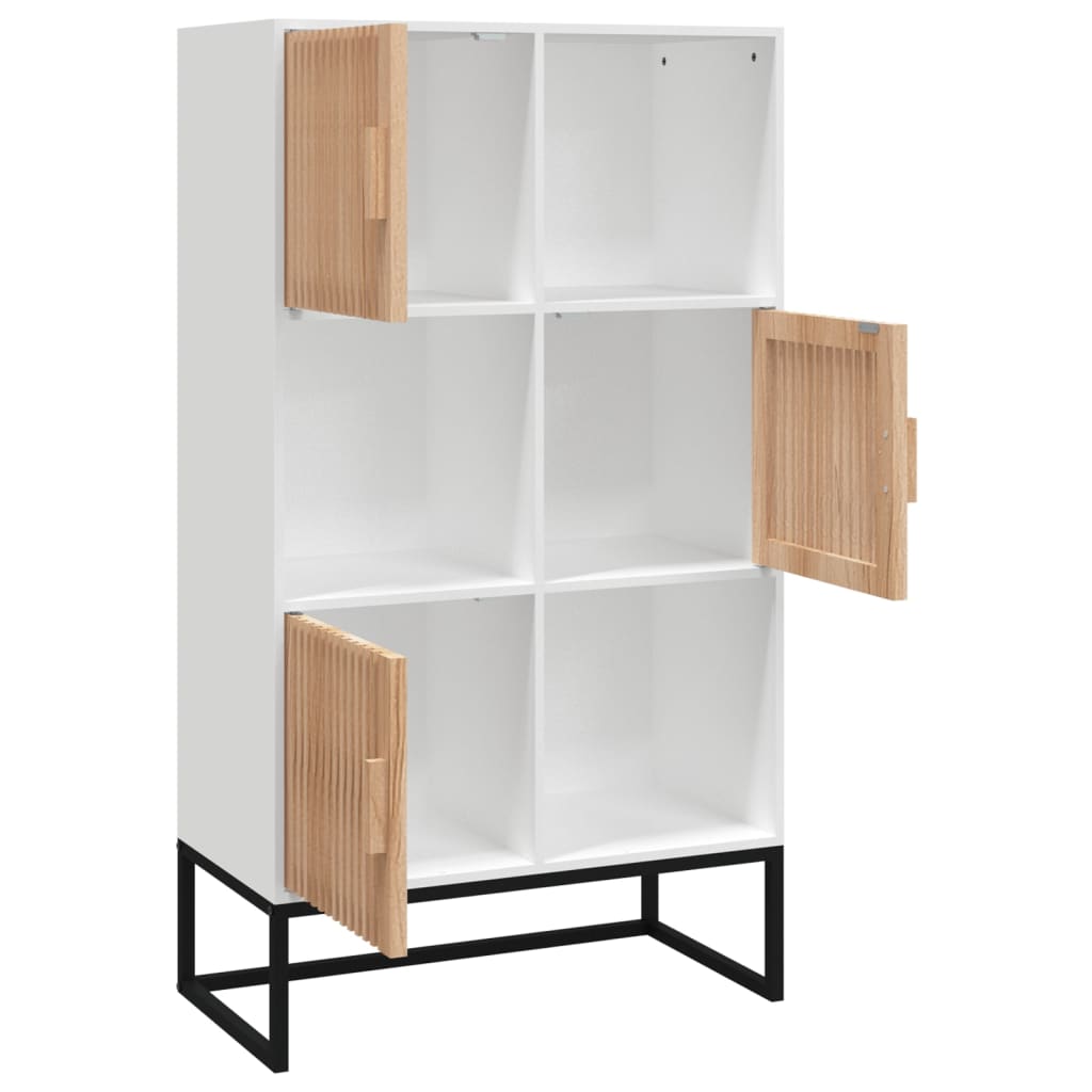 Highboard Weiß 70x35x125 cm Holzwerkstoff