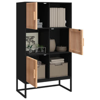 Thumbnail for Highboard Schwarz 70x35x125 cm Holzwerkstoff