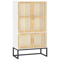 Thumbnail for Highboard Weiß 70x35x125 cm Holzwerkstoff