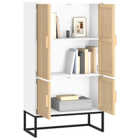 Thumbnail for Highboard Weiß 70x35x125 cm Holzwerkstoff