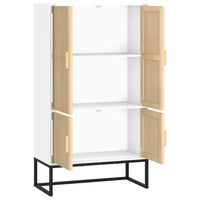 Thumbnail for Highboard Weiß 70x35x125 cm Holzwerkstoff