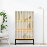 Thumbnail for Highboard Weiß 70x35x125 cm Holzwerkstoff