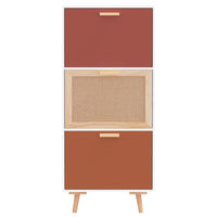 Thumbnail for Schuhschrank Weiß 52x25x120 cm Holzwerkstoff