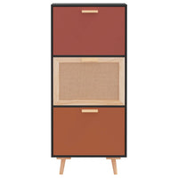 Thumbnail for Schuhschrank Schwarz 52x25x120 cm Holzwerkstoff