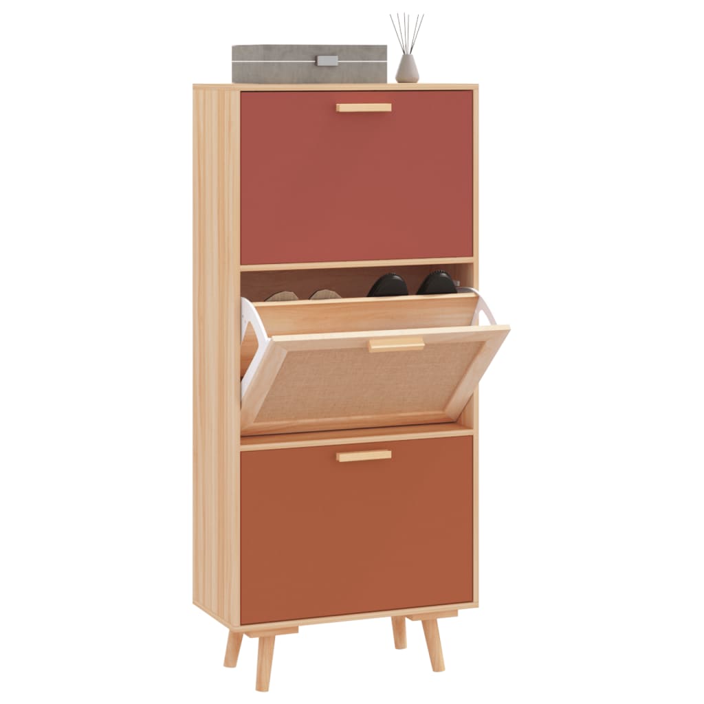 Schuhschrank 52x25x120 cm Holzwerkstoff