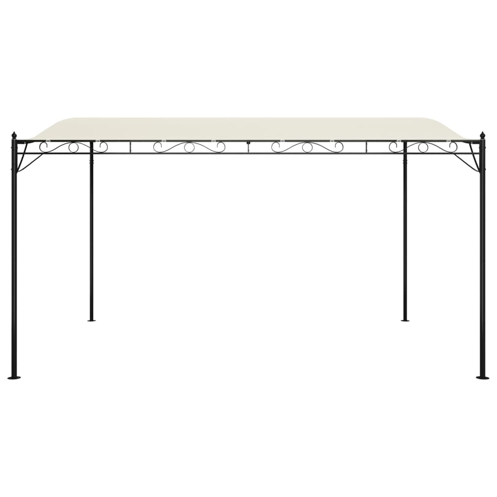 Markise Creme 4x3 m 180 g/m² Stoff und Stahl