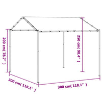 Thumbnail for Gartenpavillon Anthrazit 3x3 m Stahl und Stoff