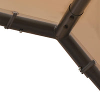 Thumbnail for Gartenpavillon Beige 3x3 m Stahl und Stoff
