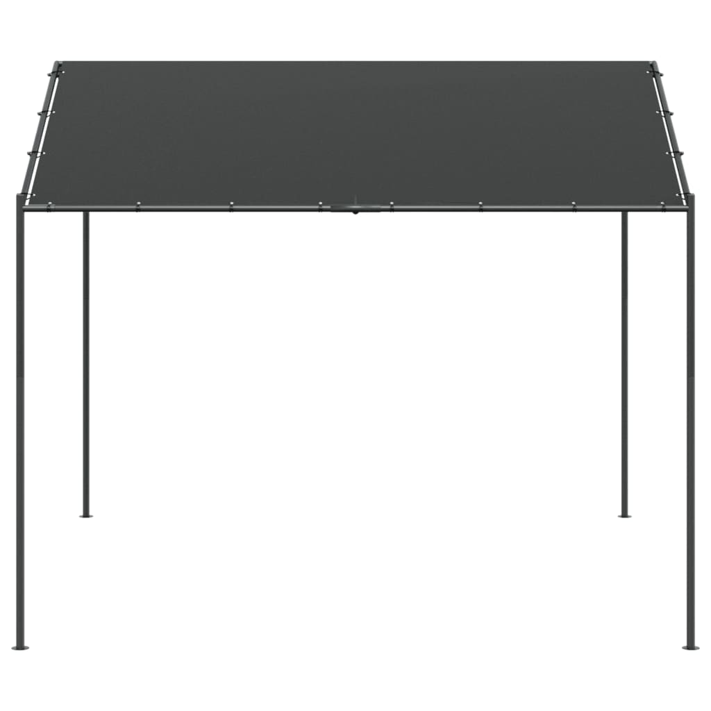 Gartenpavillon Anthrazit 4x3 m Stahl und Stoff