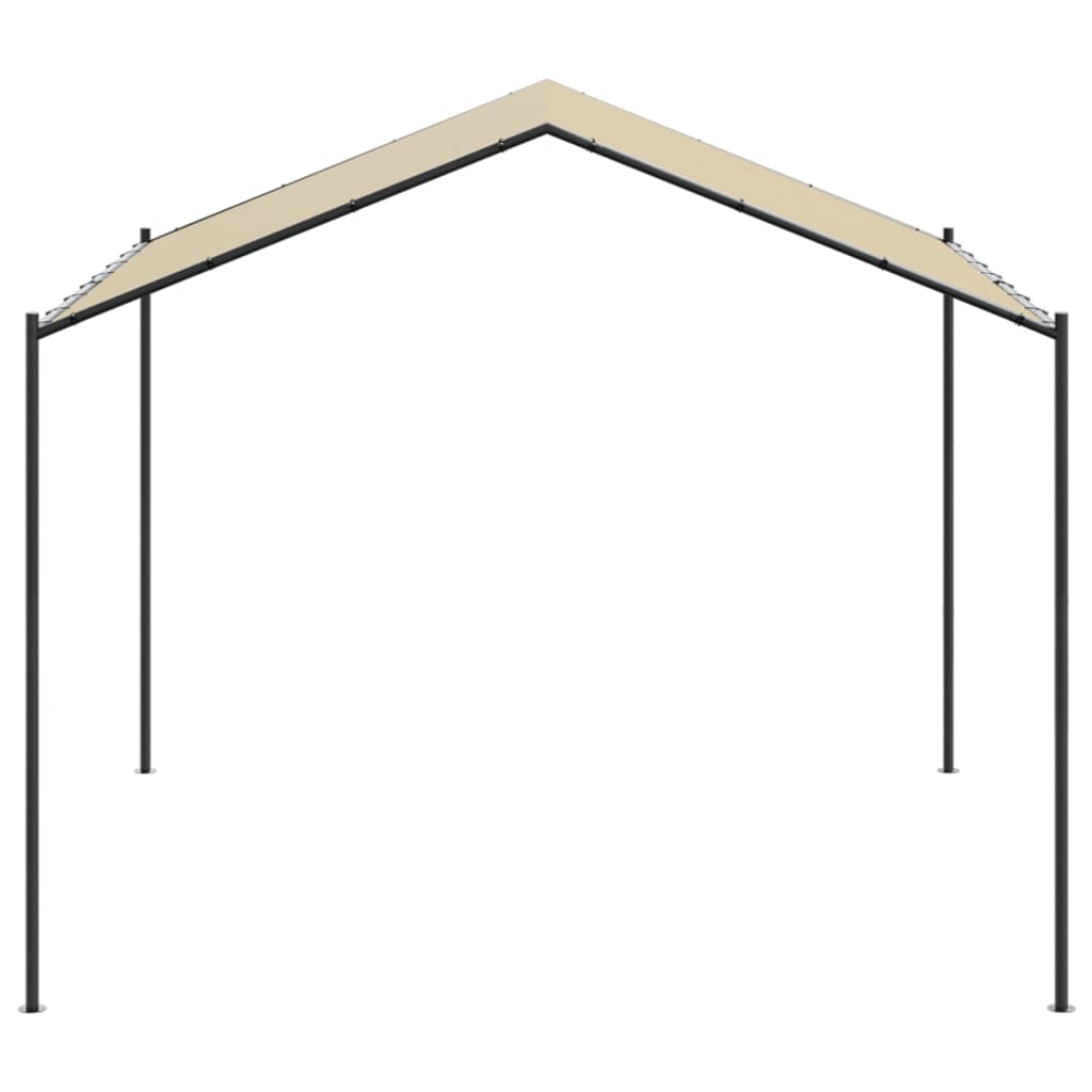 Gartenpavillon Beige 4x3 m Stahl und Stoff