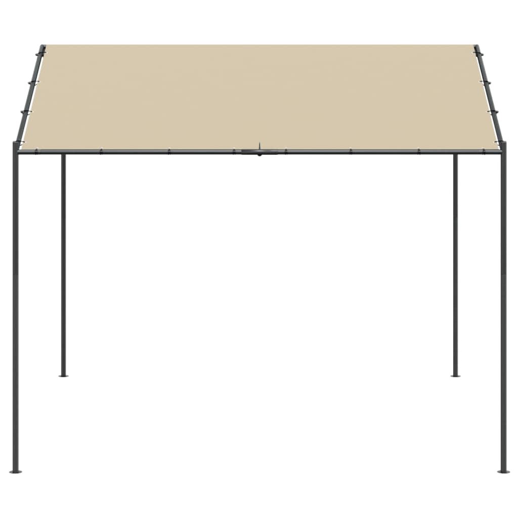 Gartenpavillon Beige 4x3 m Stahl und Stoff