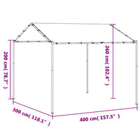 Thumbnail for Gartenpavillon Beige 4x3 m Stahl und Stoff