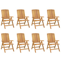 Thumbnail for Gartenstühle 8 Stk. Verstellbar Massivholz Teak