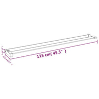 Thumbnail for Duschablage für Begehbare Dusche Schwarz 115 cm Aluminium