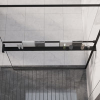 Thumbnail for Duschablage für Begehbare Dusche Schwarz 115 cm Aluminium