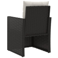 Thumbnail for Gartensessel mit Kissen Schwarz Poly Rattan