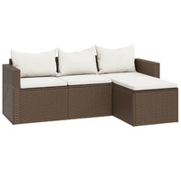 Thumbnail for Garten-Lounge-Set Braun Poly Rattan