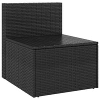 Thumbnail for Garten-Mittelsofas mit Kissen 2 Stk. Schwarz Poly Rattan