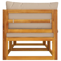 Thumbnail for Modular-Ecksofas 2 Stk. mit Kissen Taupe Massivholz Akazie