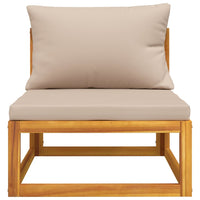 Thumbnail for 2-tlg. Garten-Sofa-Set mit Kissen Massivholz Akazie