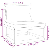 Thumbnail for 2-tlg. Garten-Sofa-Set mit Kissen Massivholz Akazie