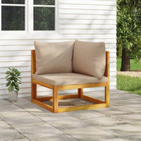 Thumbnail for Modular-Ecksofa mit Taupe Kissen Massivholz Akazie