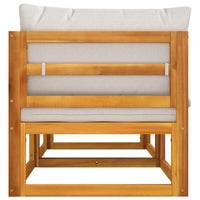 Thumbnail for Modular-Ecksofas 2 Stk. mit Hellgrauen Kissen Massivholz Akazie