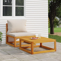 Thumbnail for 2-tlg. Garten-Sofa-Set mit Kissen Massivholz Akazie