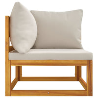 Thumbnail for Modular-Ecksofa mit Hellgrauen Kissen Massivholz Akazie