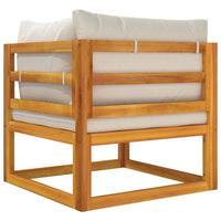 Thumbnail for Modular-Ecksofa mit Hellgrauen Kissen Massivholz Akazie